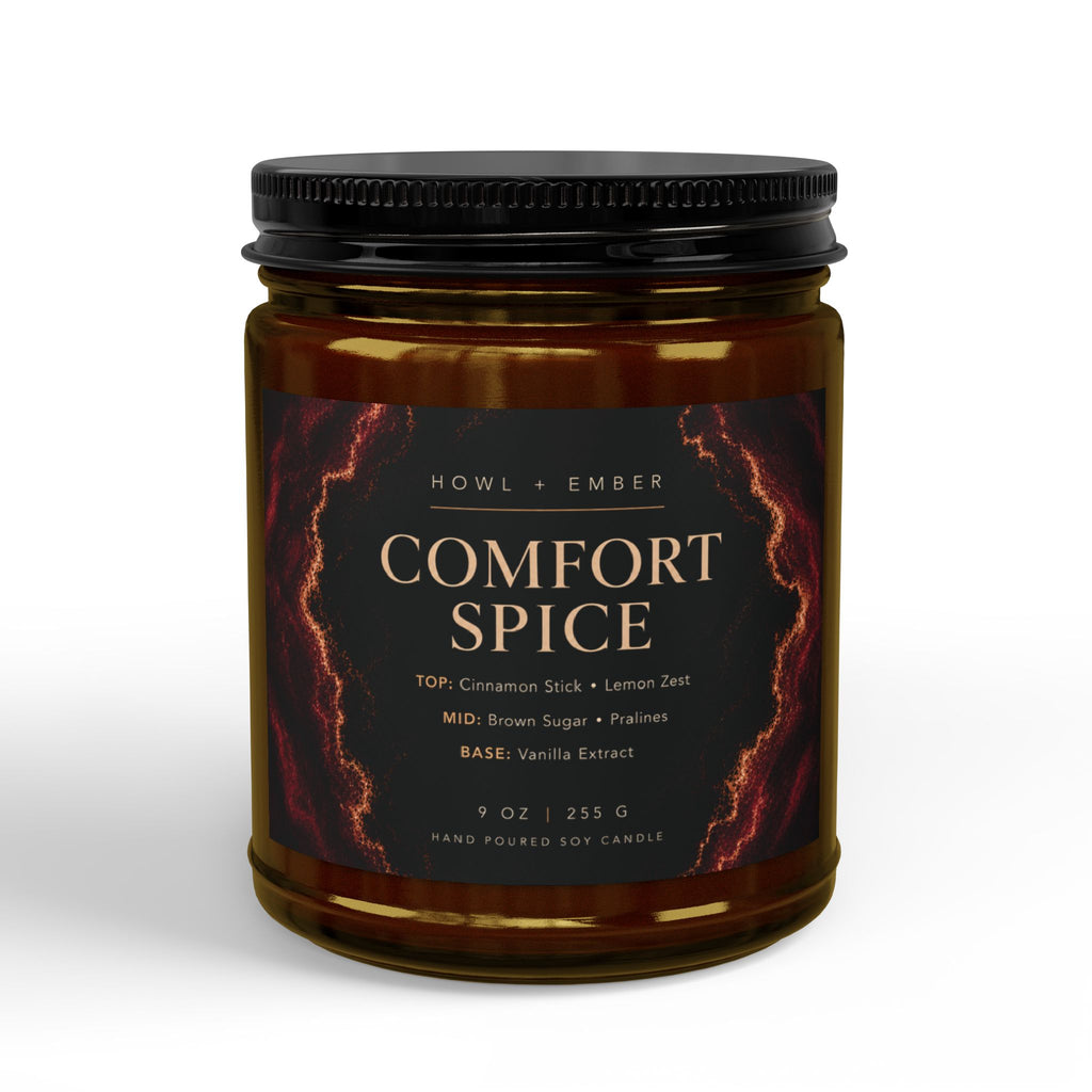 Comfort Spice, 9oz Soy candle + Black Lid