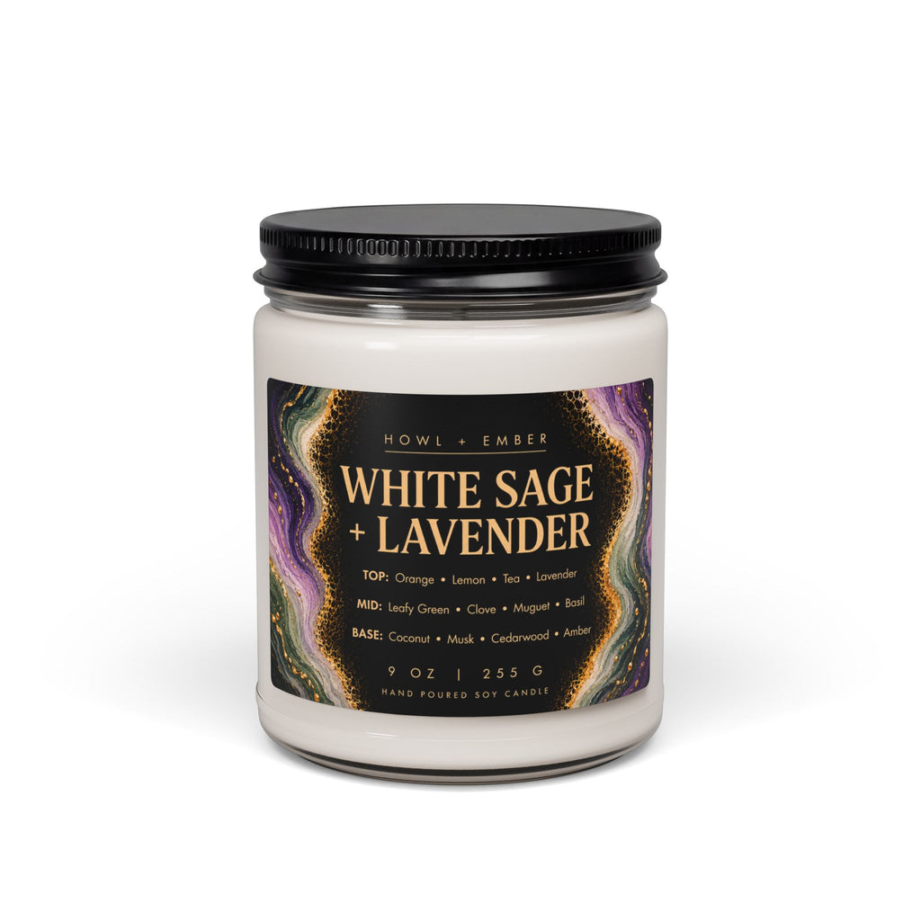 White Sage + Lavender, 9oz Soy Candle