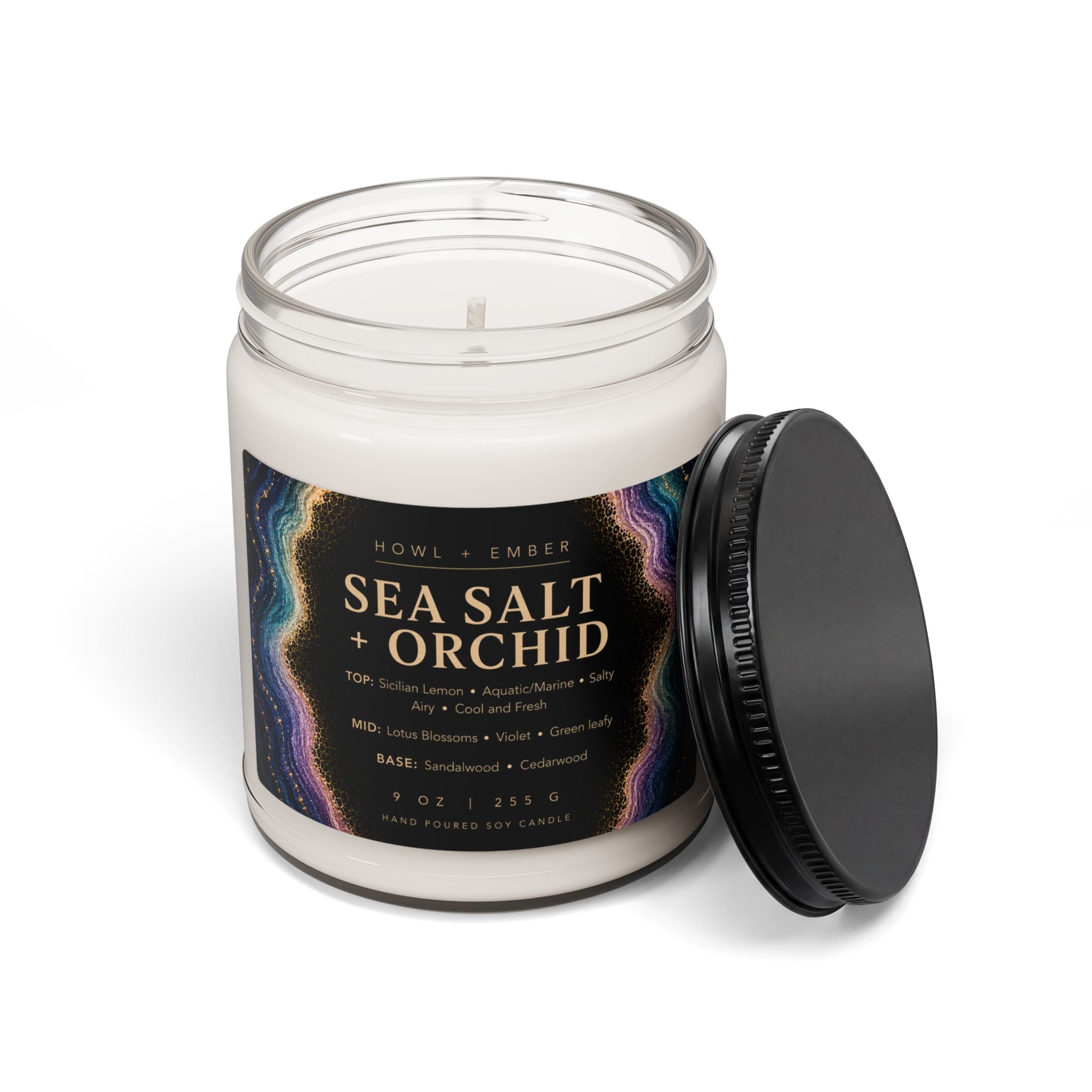 Sea Salt + Orchid, 9oz Soy Candle