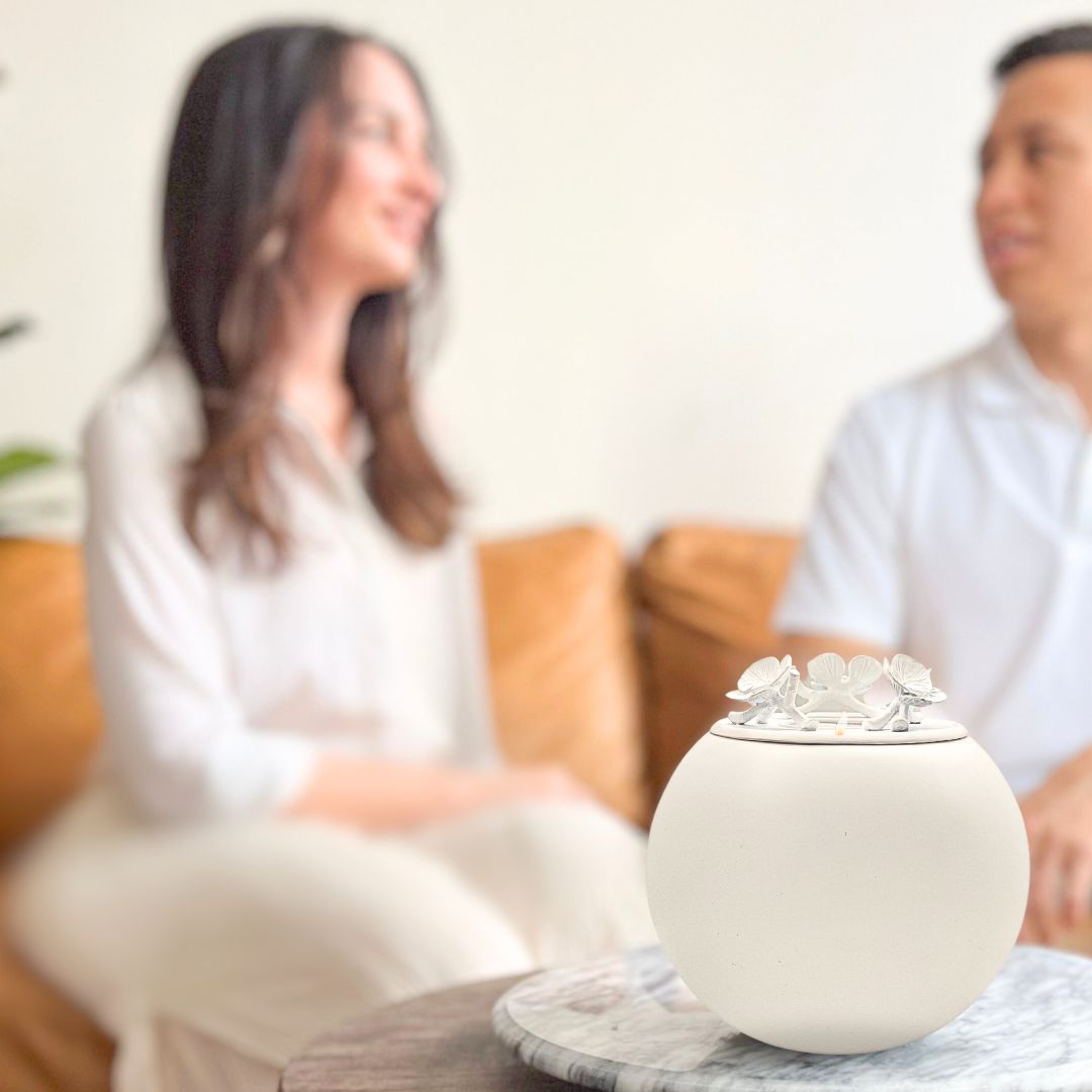 Orchid Urn for Loved ones [Keepsake Size] Handmade