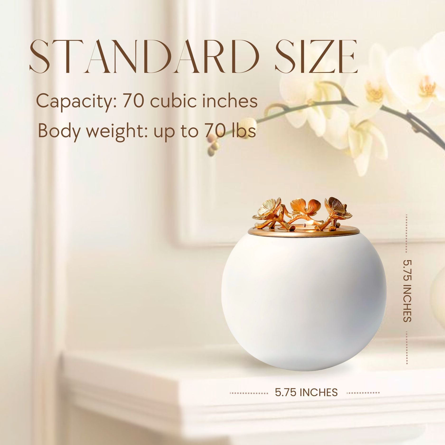 Orchid Urn for Loved ones [Keepsake Size] Handmade