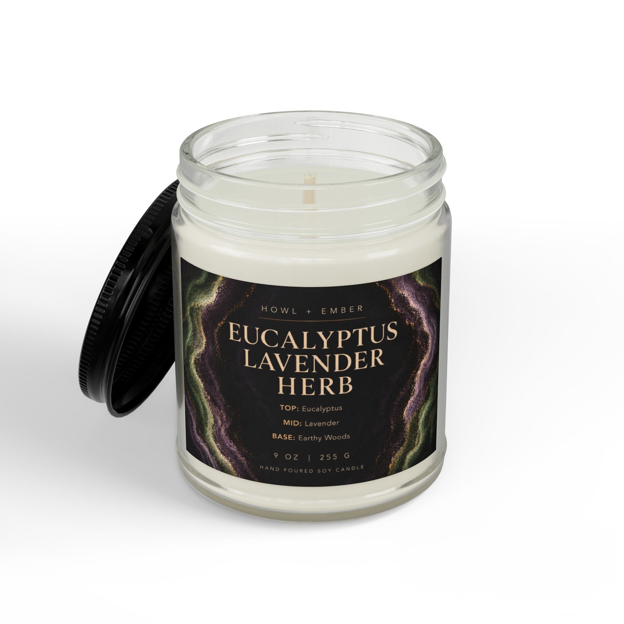 Eucalyptus Lavender Herb, 9oz Soy Candle