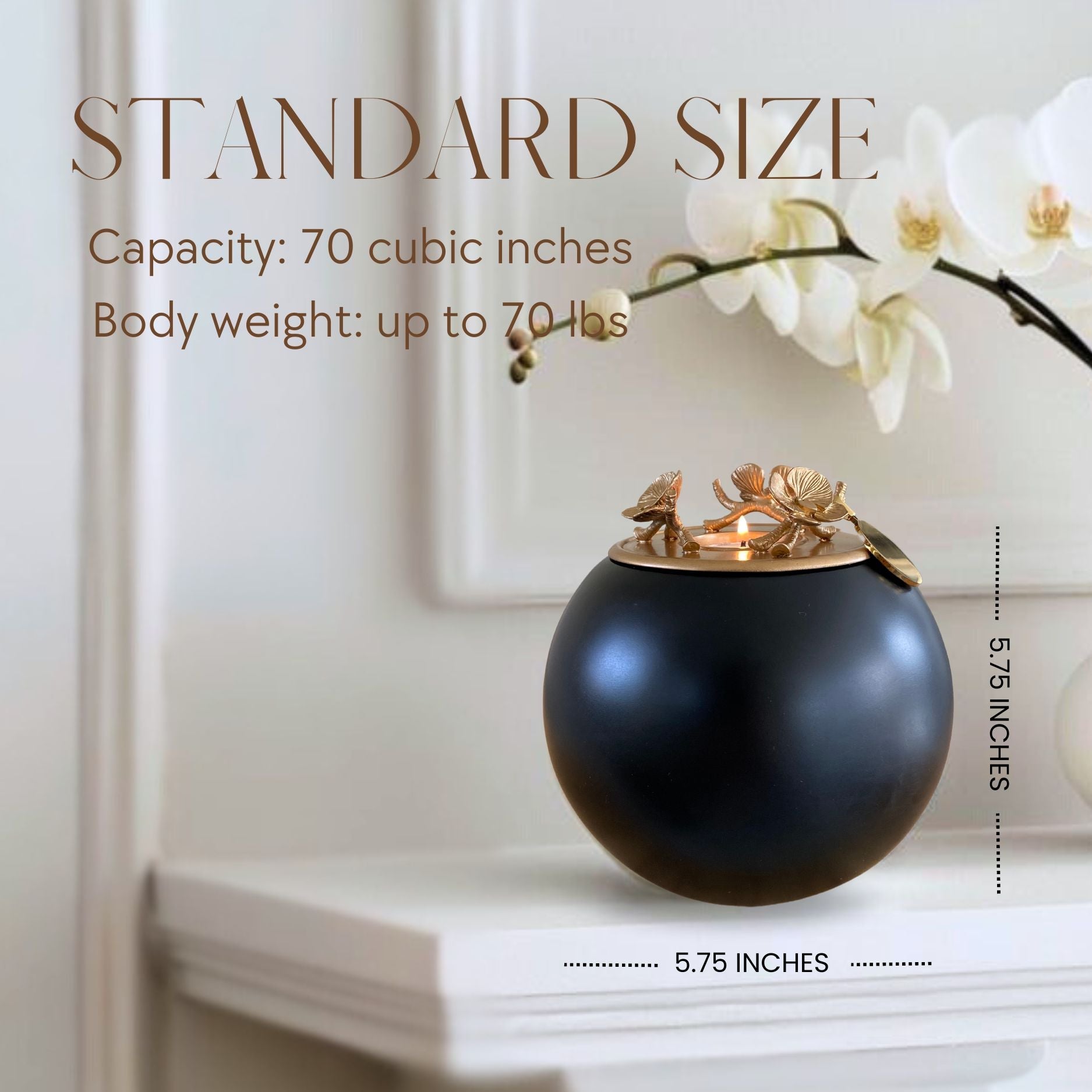 Orchid Urn for Loved ones [Keepsake Size] Handmade