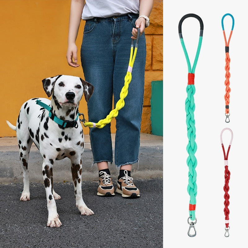 Handmade Woven Dog Leash | Polyester Fiber | 6 Colors