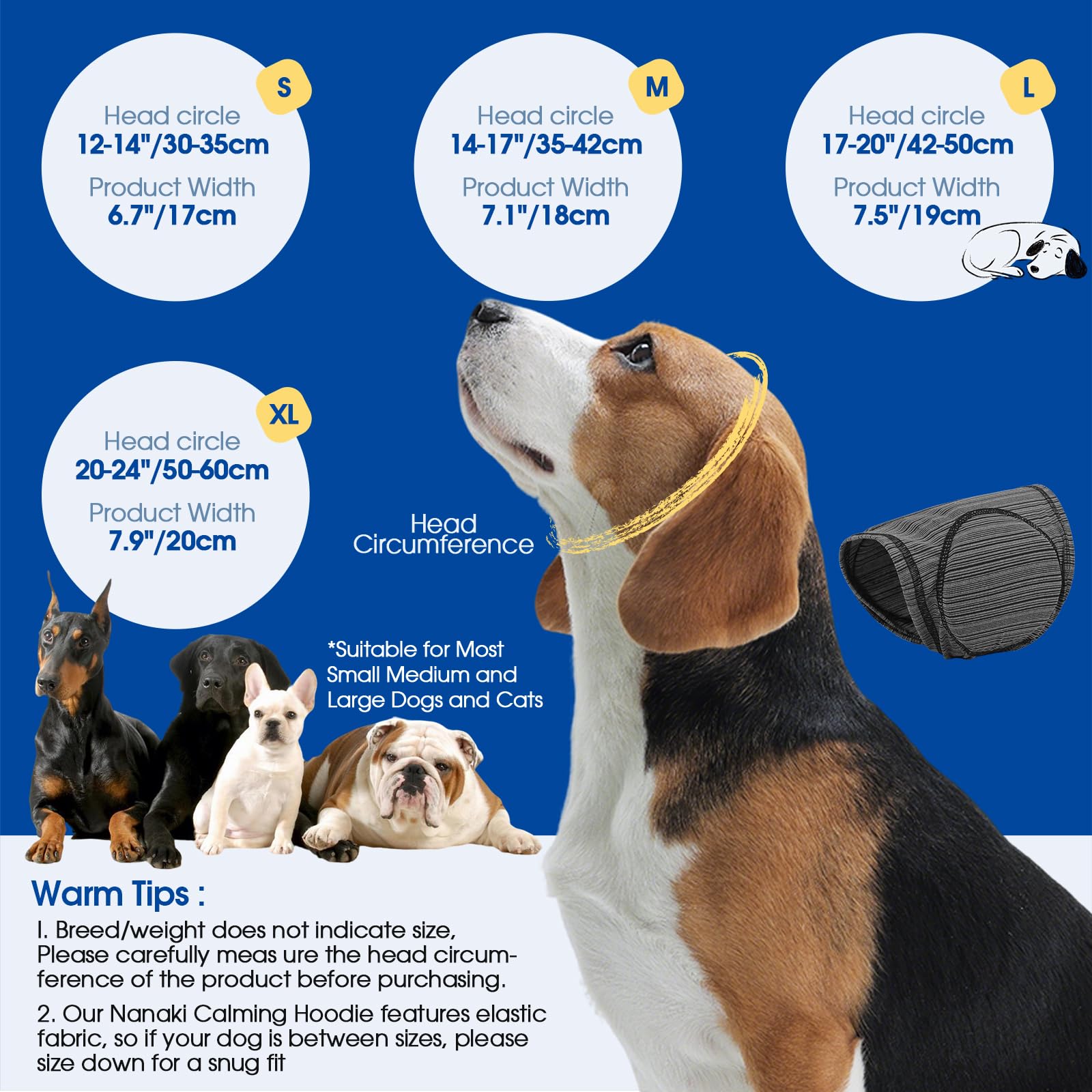 Dog Ear Cover & Calming Hood | Noise Protection for Thunder, Fireworks & Grooming