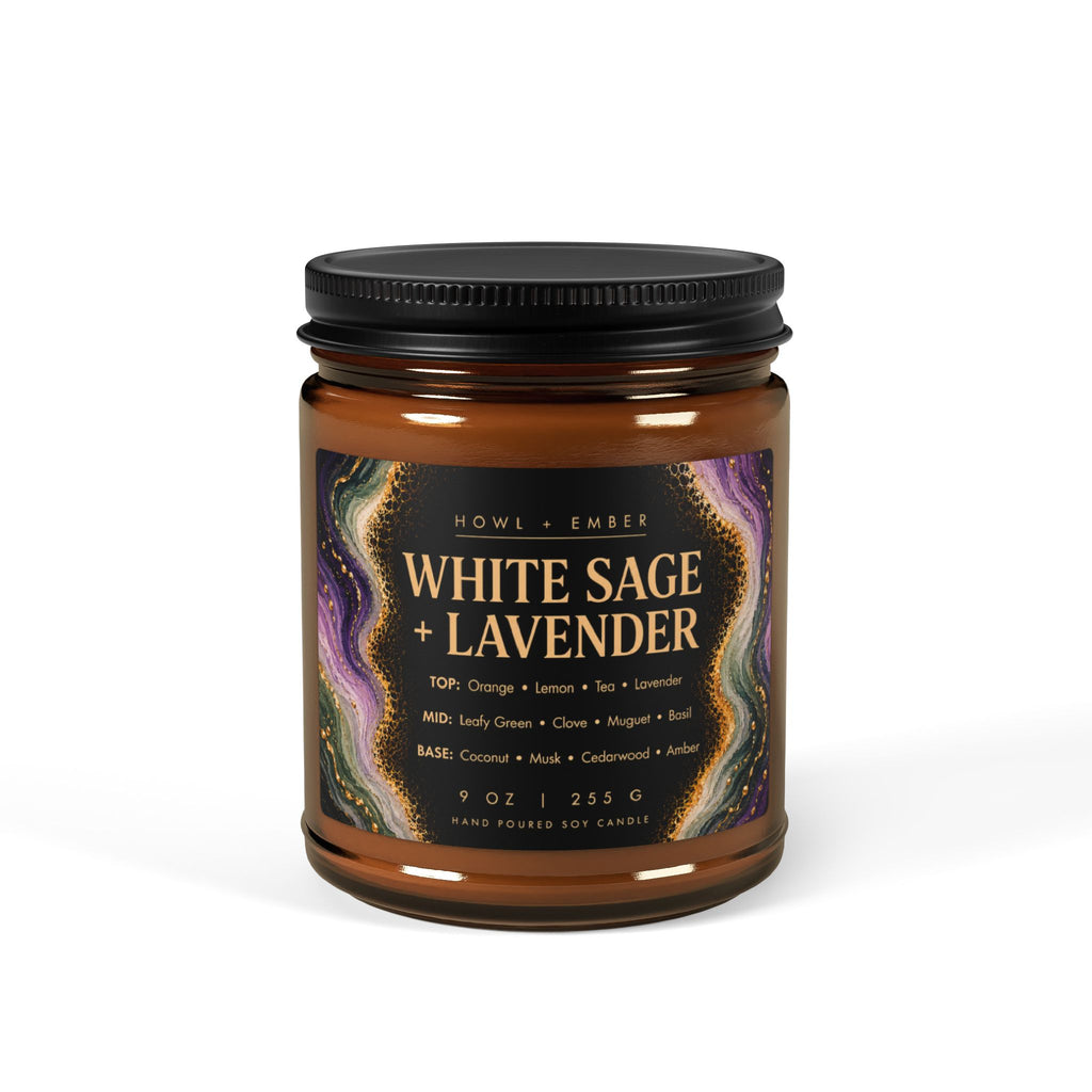 White Sage + Lavender, 9oz Soy Candle