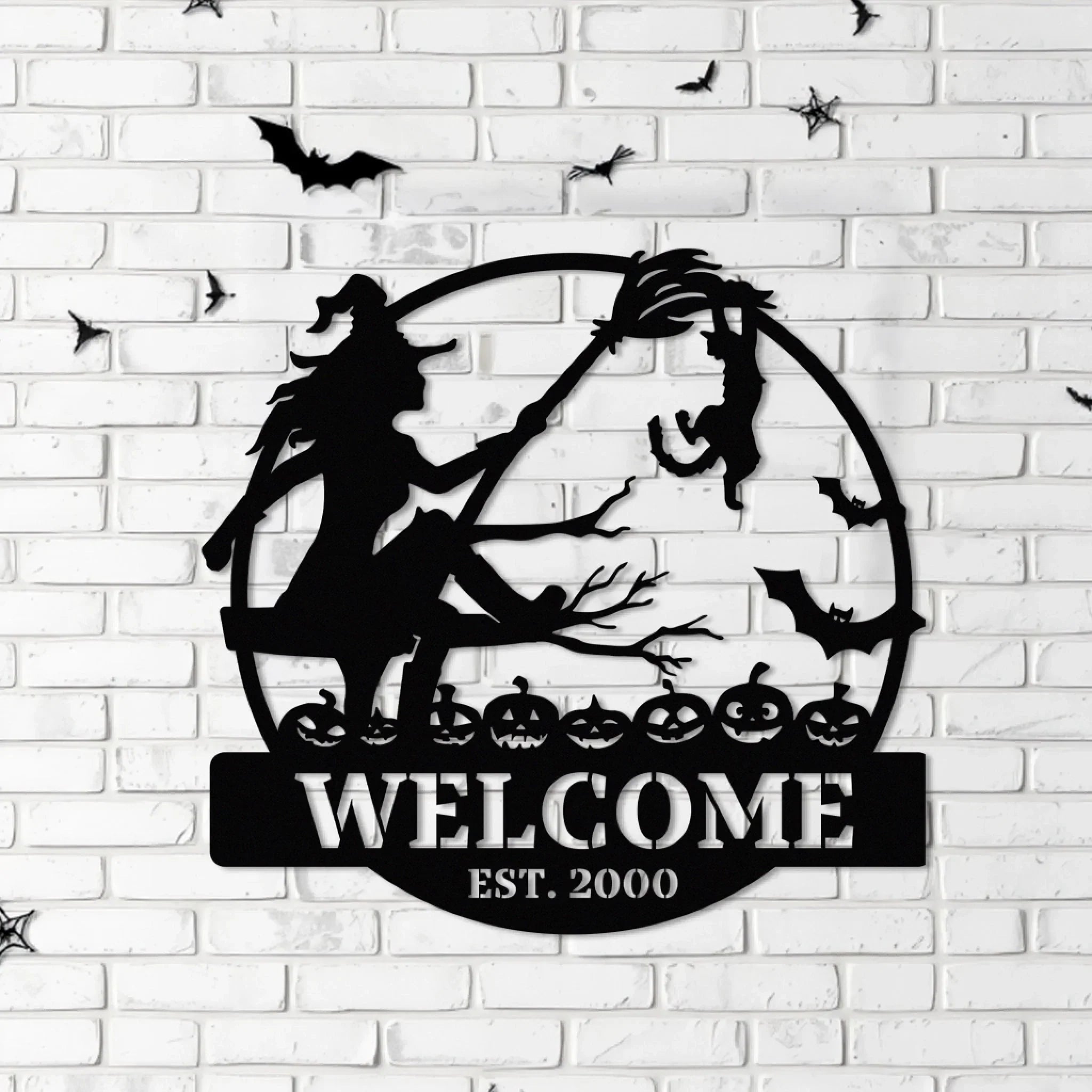 Custom Personalized Witch Metal Sign - Gift Idea For Friend/ Sister