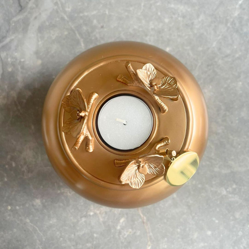 Orchid Urn for Dog & Pet Ashes - Handmade [GOLD]