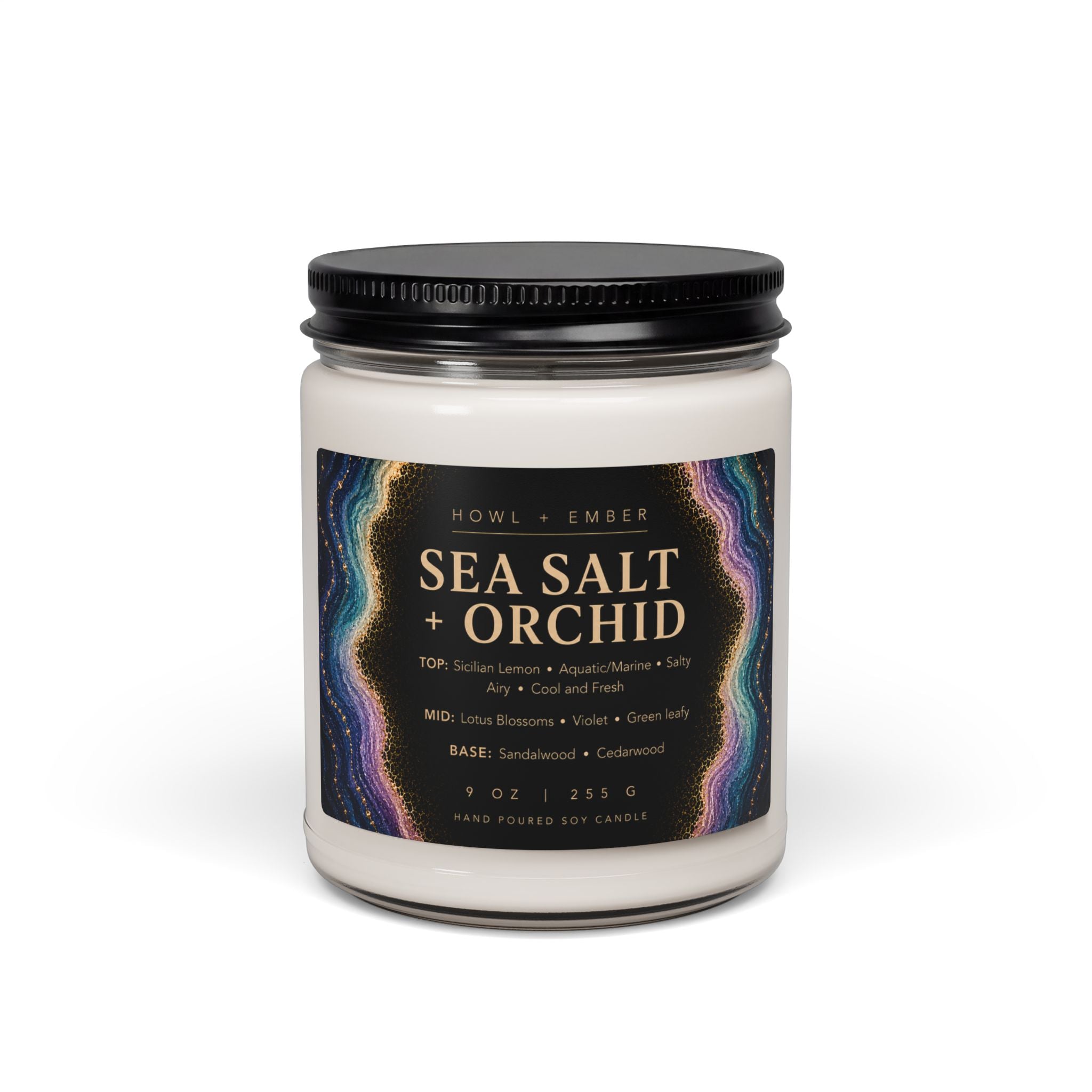 Sea Salt + Orchid, 9oz Soy Candle