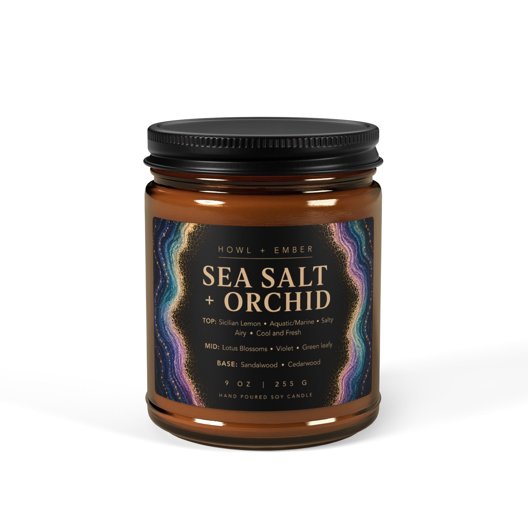 Sea Salt + Orchid, 9oz Soy Candle