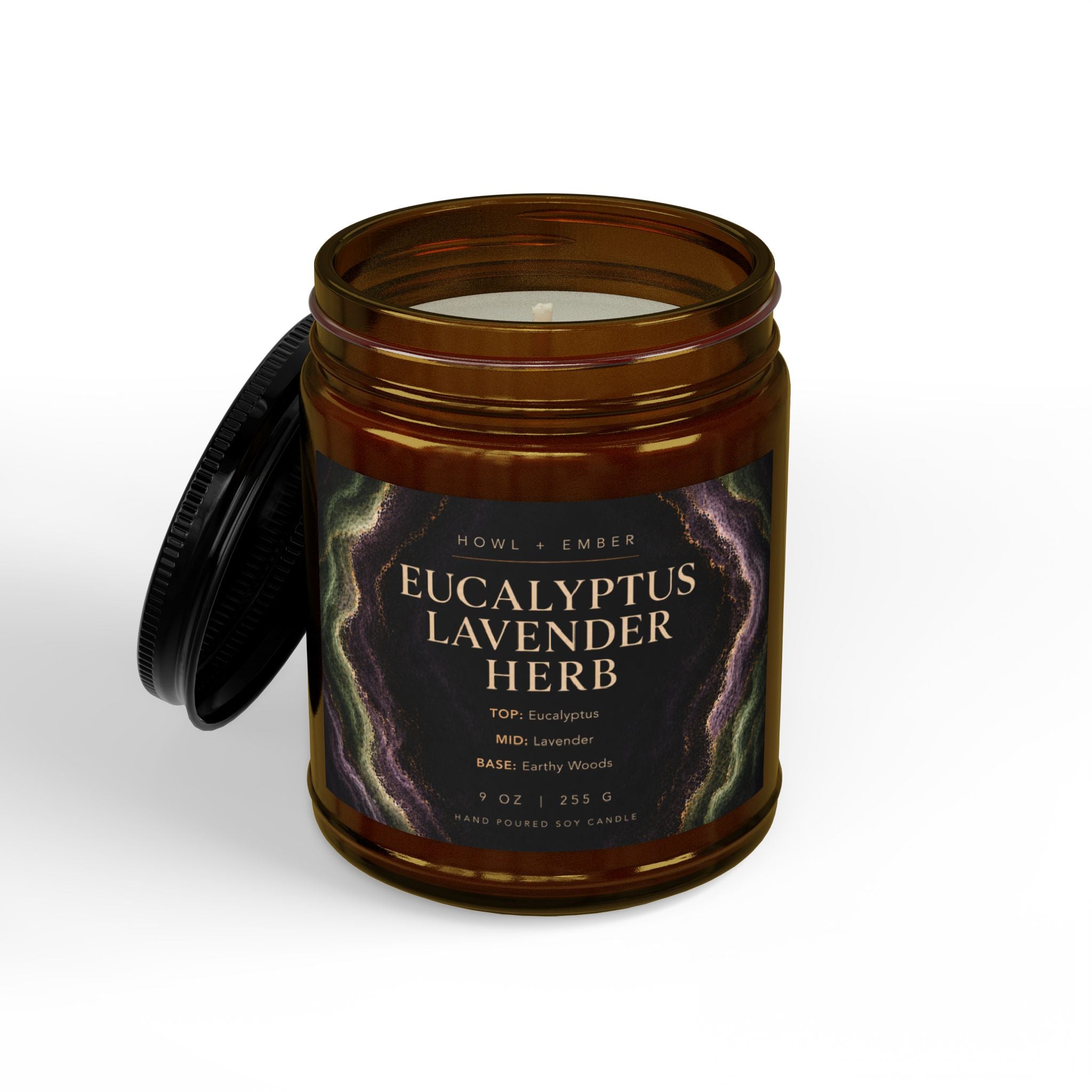 Eucalyptus Lavender Herb, 9oz Soy Candle