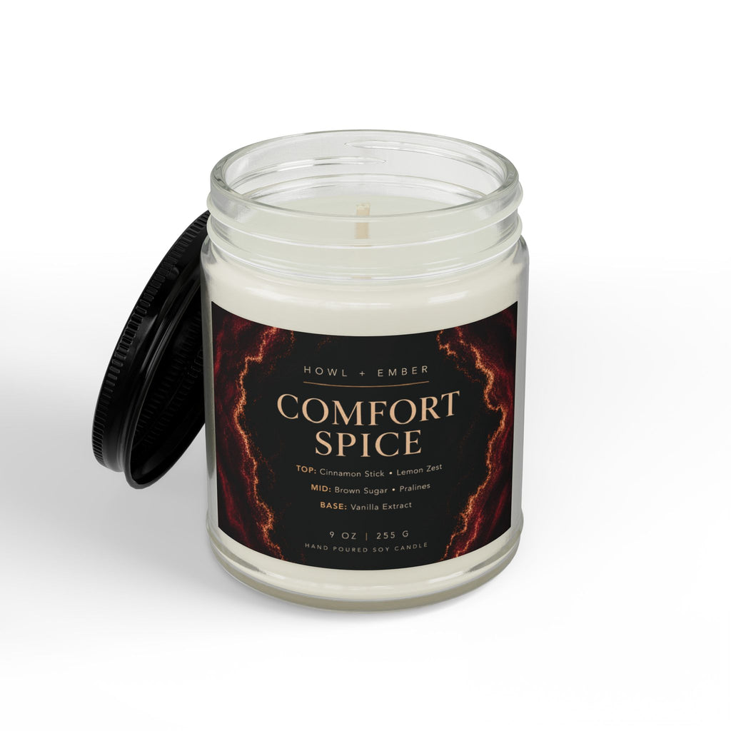 Comfort Spice, 9oz Soy candle + Black Lid