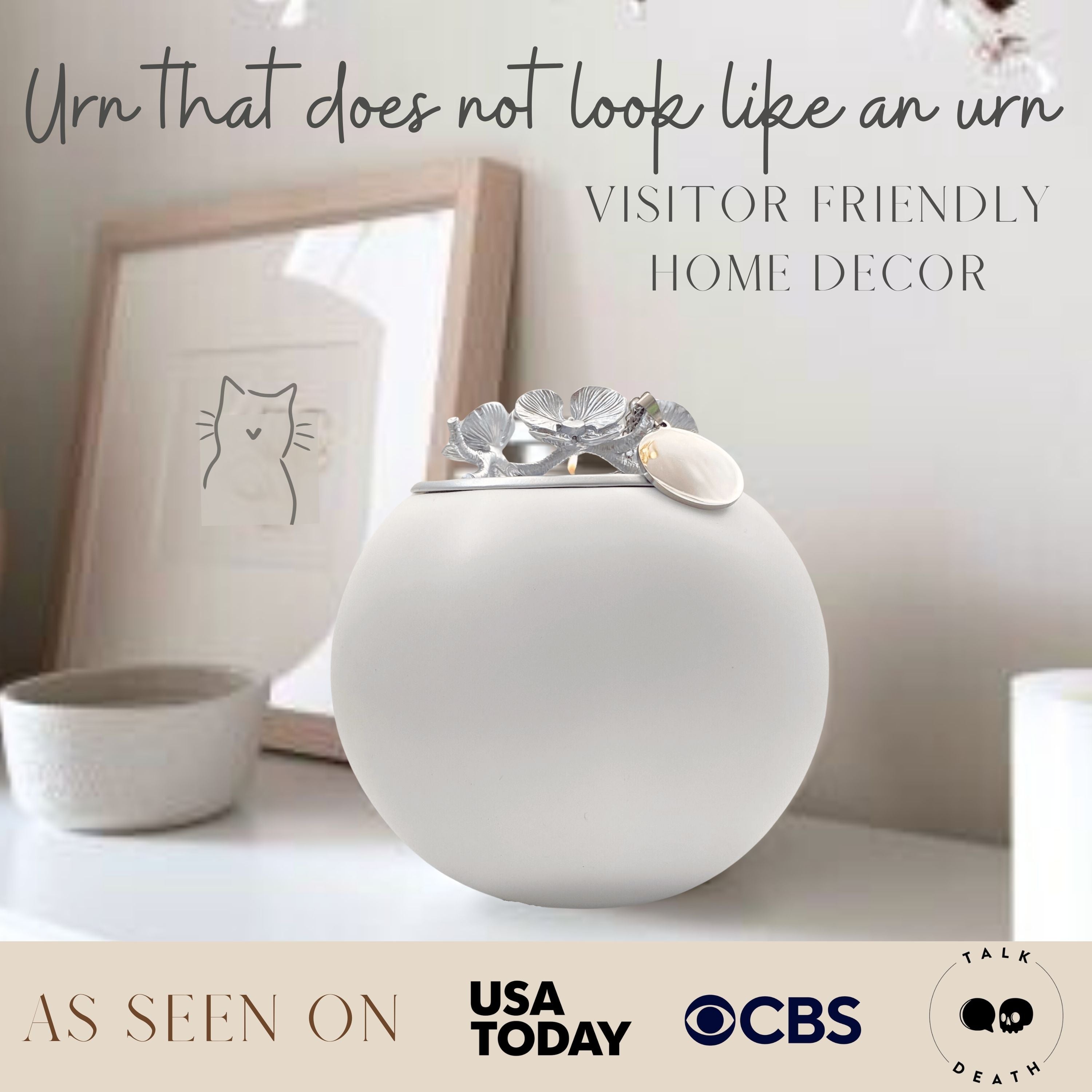 Orchid Urn for Loved ones [Keepsake Size] Handmade