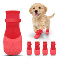 Anti-Slip Dog Socks | Paw Protectors for Hardwood Floors | 4-Pack