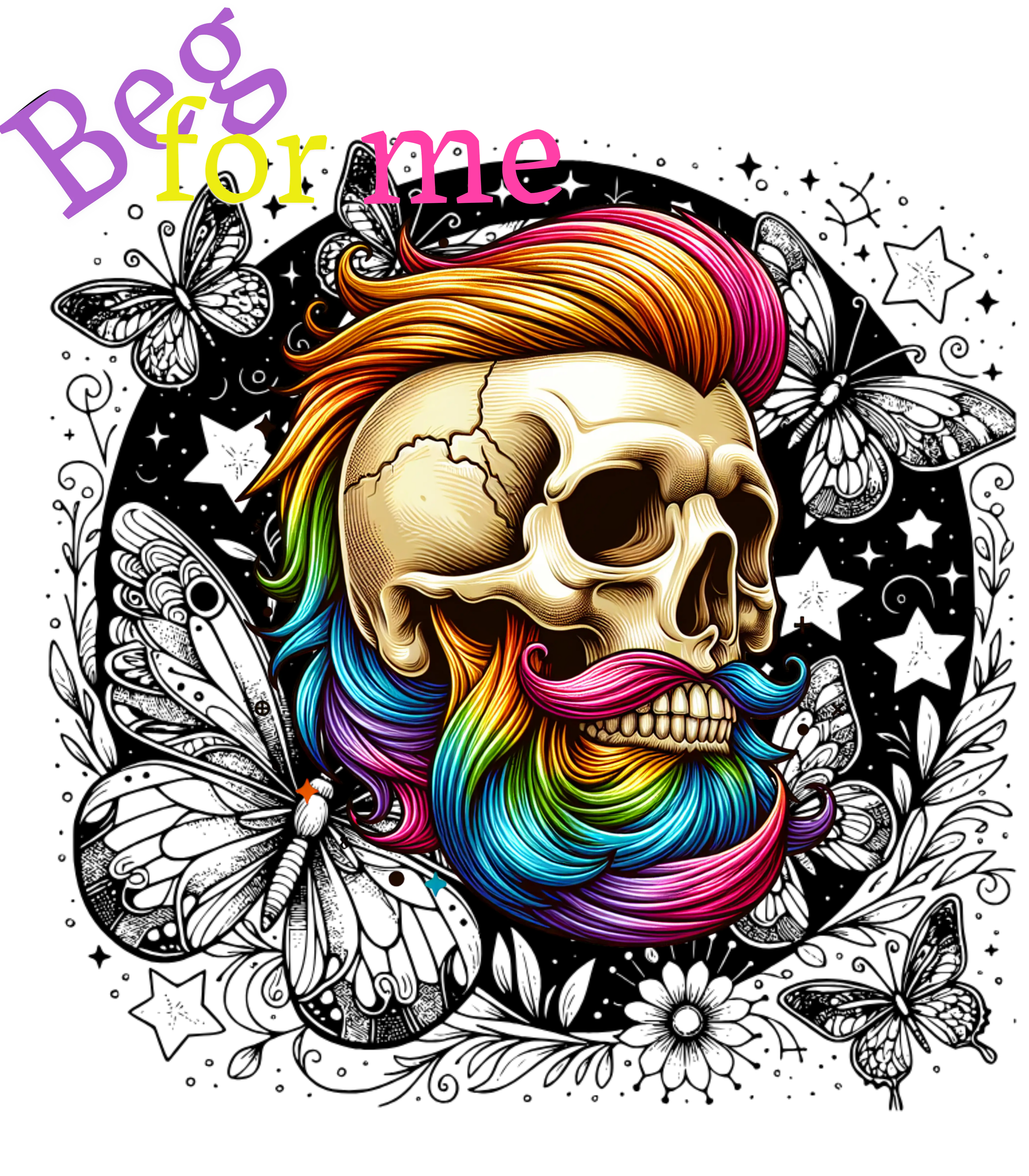 Beg Bearded Skull T-Shirt