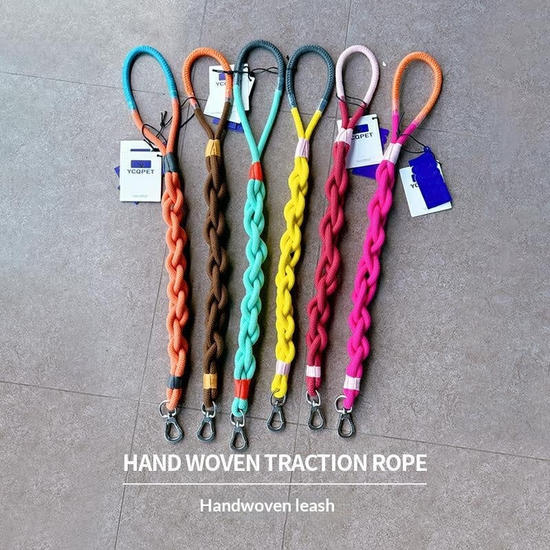 Handmade Woven Dog Leash | Polyester Fiber | 6 Colors