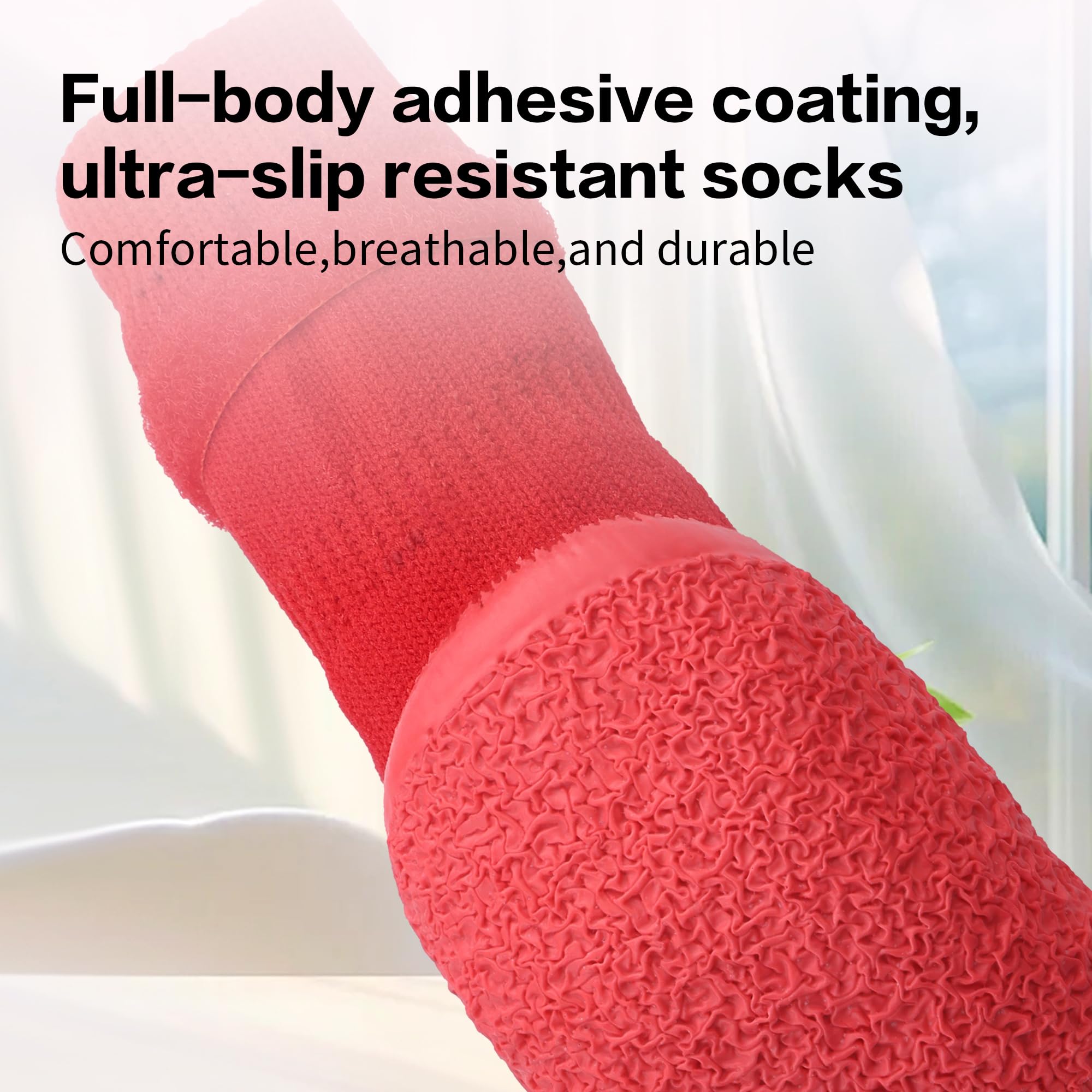 Anti-Slip Dog Socks | Paw Protectors for Hardwood Floors | 4-Pack