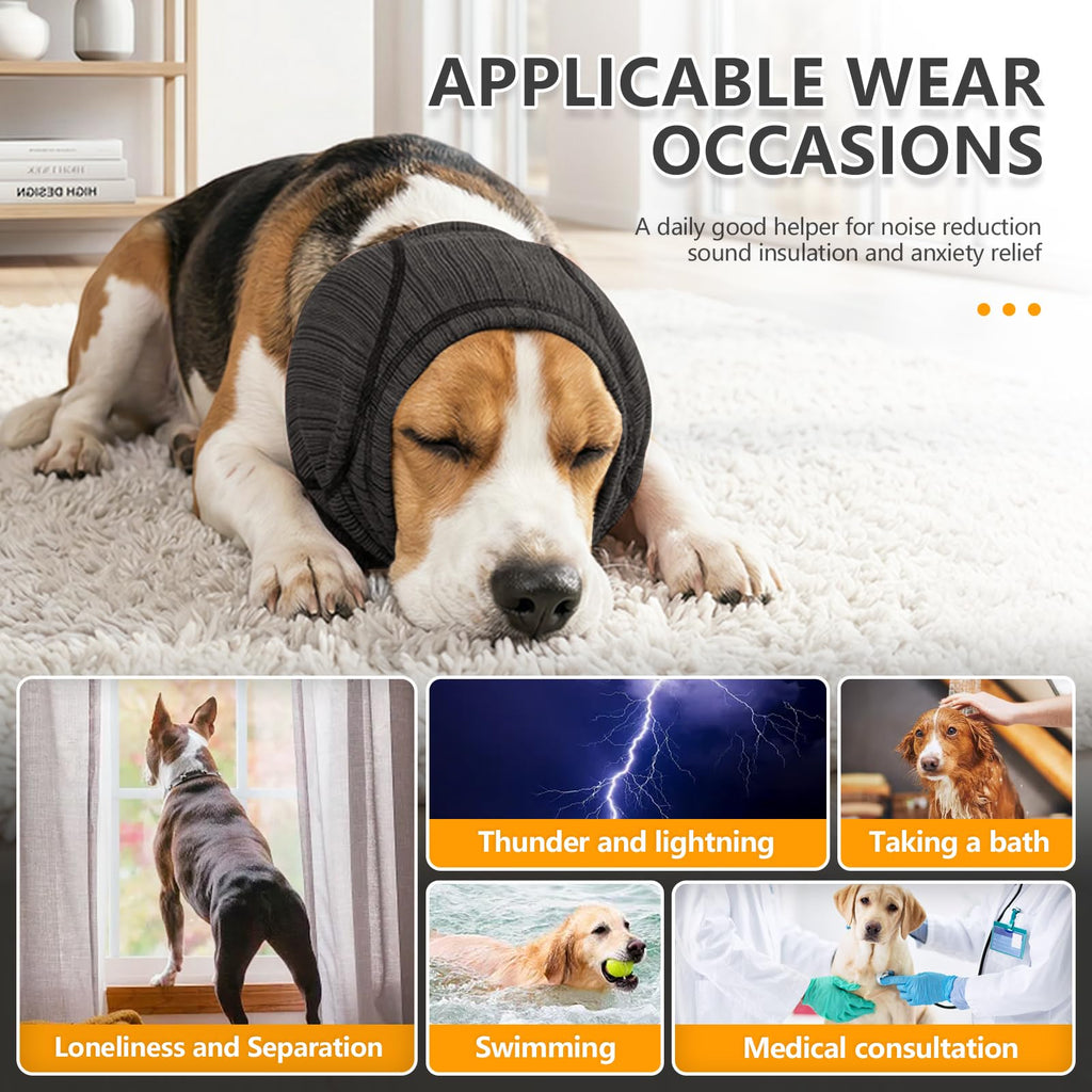 Dog Ear Cover & Calming Hood | Noise Protection for Thunder, Fireworks & Grooming