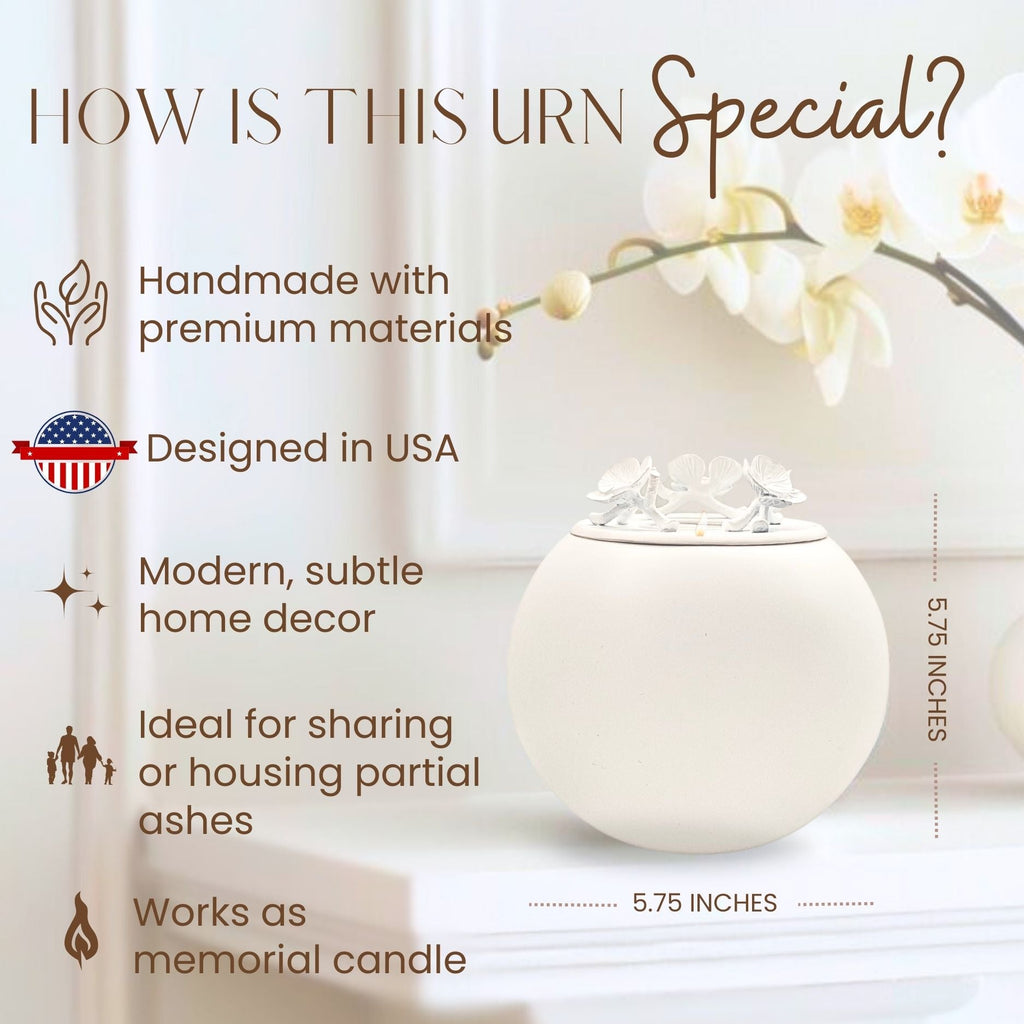 Orchid Urn for Loved ones [Keepsake Size] Handmade