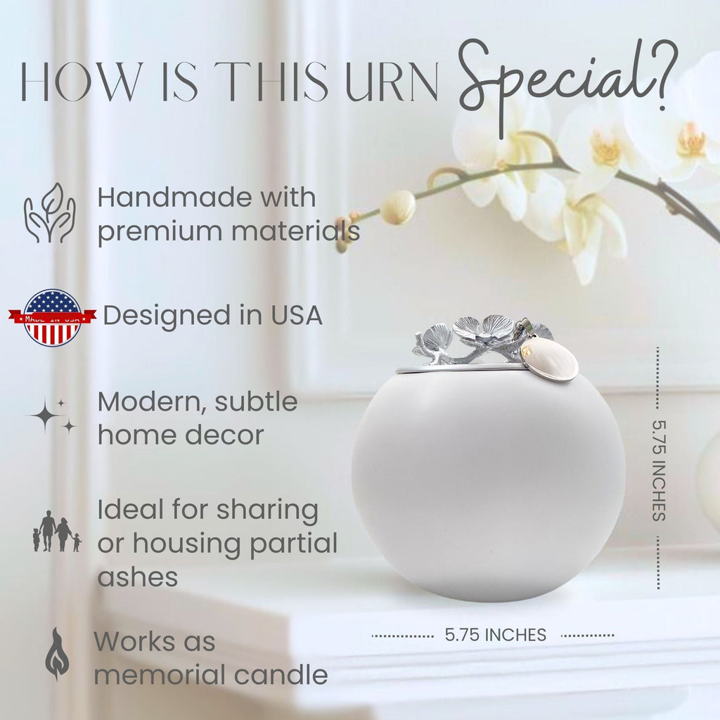 Orchid Urn for Loved ones [Keepsake Size] Handmade
