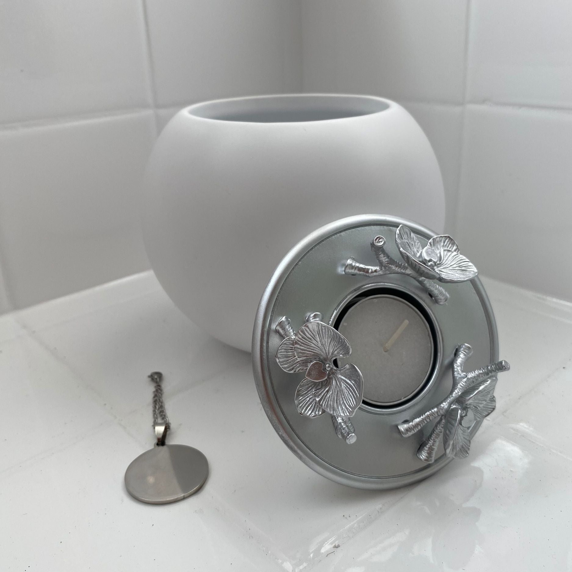 Orchid Urn for Loved ones [Keepsake Size] Handmade