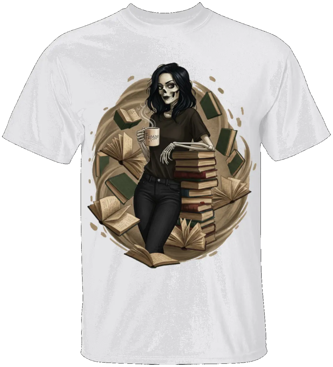 Skeleton Book Girl T-Shirt