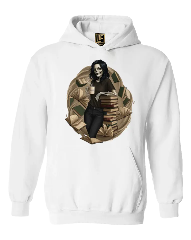 Skeleton Book Girl Hoodie